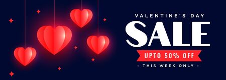 beautiful happy valentines day sale banner designのイラスト素材