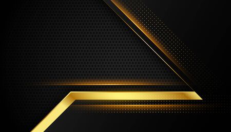 black and golden premium abstract background designのイラスト素材