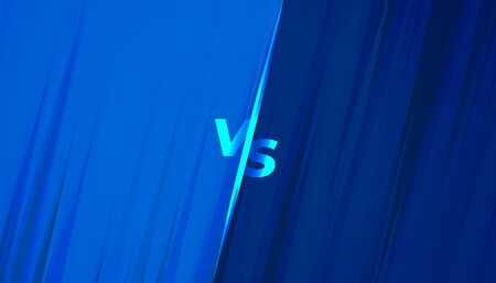 blue versus vs banner for competition and challenge