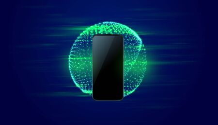 digital mobile technology fast speed background design