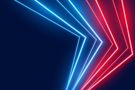 blue and red neon led lights line style backgroundのイラスト素材