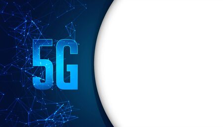 5g fifth generation mobile technology concept background design