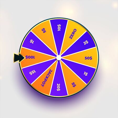 roulette fortune spin wheel of luck designのイラスト素材