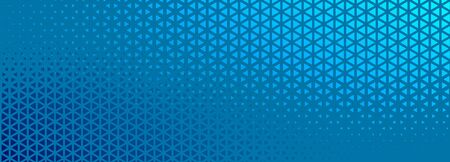 blue halftone banner with triangle shapes designのイラスト素材