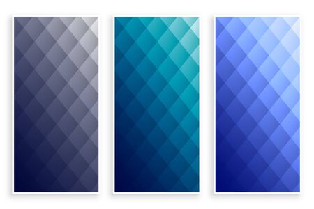elegant diamond pattern geometric banners set designのイラスト素材