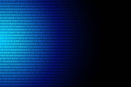 blue digital binary code data numbers background design