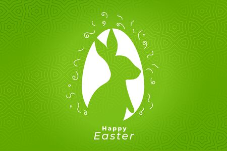 green happy easter festival celebration card designのイラスト素材