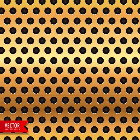 golden circle metal texture vector backgroundのイラスト素材
