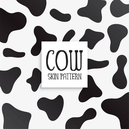 cow skin texture black and white print marksのイラスト素材