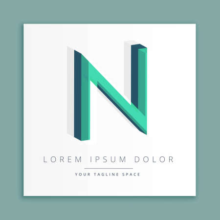 abstract concept letter N   business symbol shape designのイラスト素材