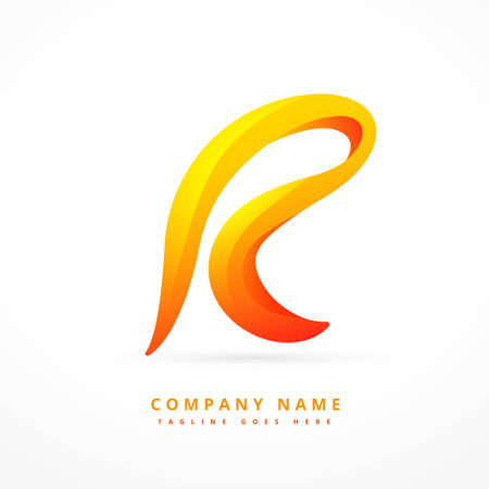 abstract concept letter R   business symbol shape designのイラスト素材