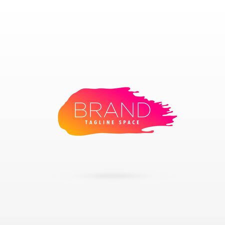 clean brush stroke symbol in beautiful color for your brand iconのイラスト素材