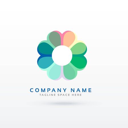 soft flower style icon design conceptのイラスト素材