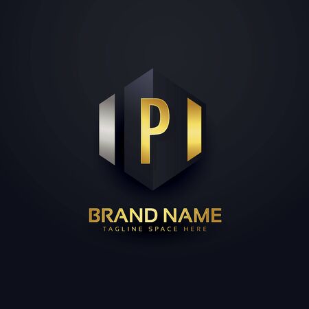 premium letter P icon design templateのイラスト素材