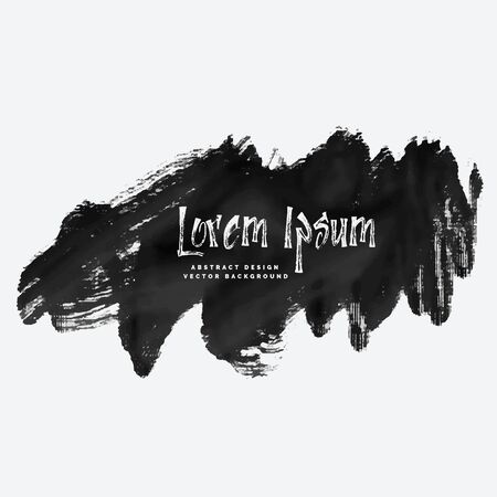 abstract black paint grunge stroke banner designのイラスト素材