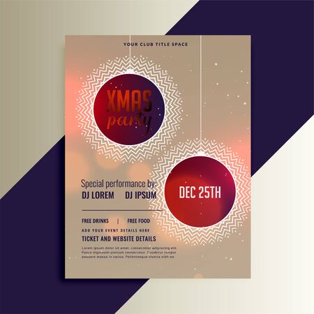 creative christmas flyer template designのイラスト素材