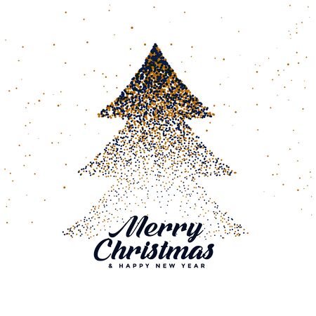 abstract christmas tree made with particles backgroundのイラスト素材