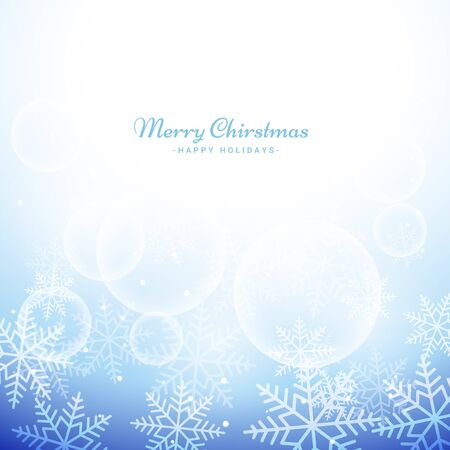 Beautiful Merry christmas greeting card with snowflakesのイラスト素材