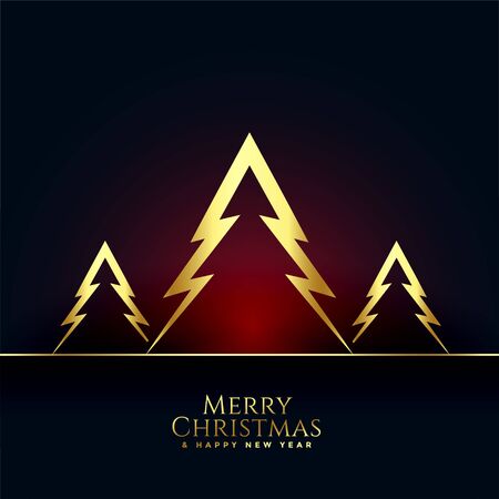 royal merry christmas golden tree festival backgroundのイラスト素材