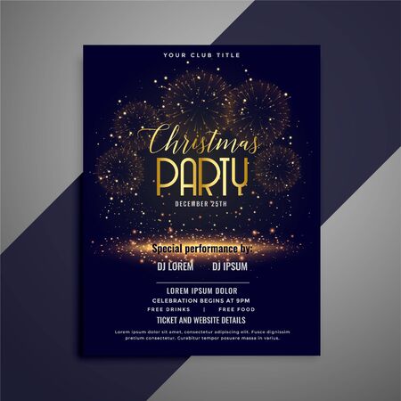 beautiful christmas party celebration flyer designのイラスト素材