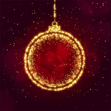 merry christmas ball made with sparkles backgroundのイラスト素材
