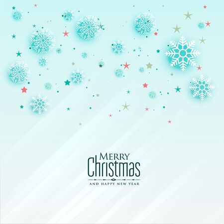 beautiful christmas snowflakes greeting card designのイラスト素材