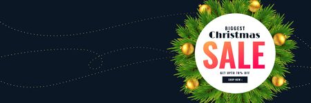 christmas season sale banner with text spaceのイラスト素材