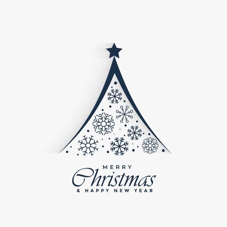decorative christmas tree made with snowflakes backgroundのイラスト素材