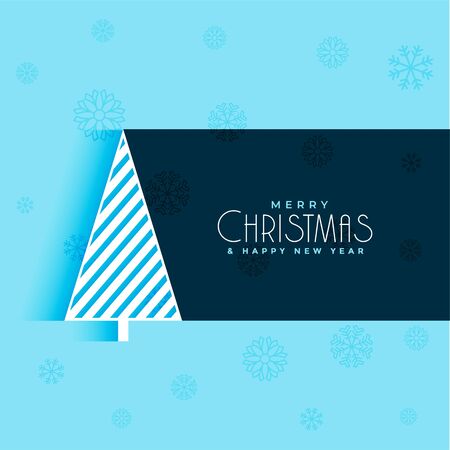 creative christmas tree design blue backgroundのイラスト素材