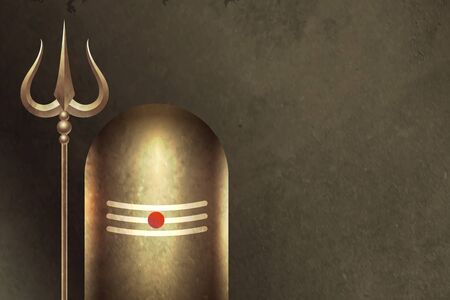 traditional hindu lord shiva shivling background design