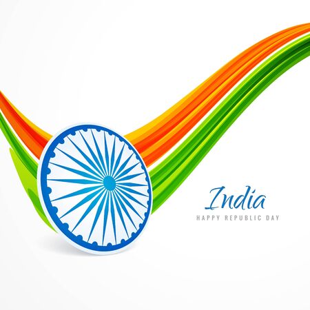 elegant indian happy republic day background design illustration designのイラスト素材