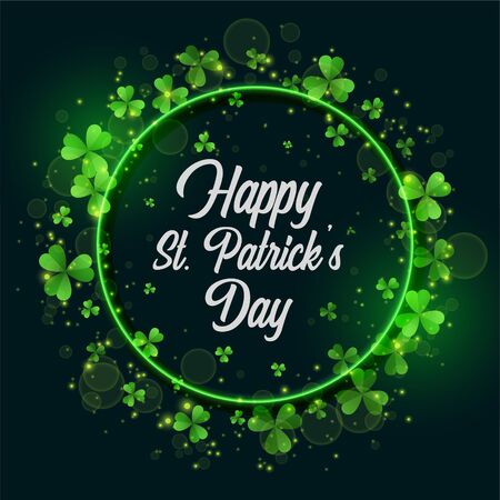 green st patricks day frame backgroundのイラスト素材