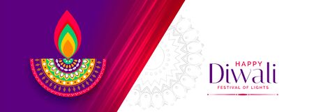 happy diwali wishes vibrant festival banner designのイラスト素材