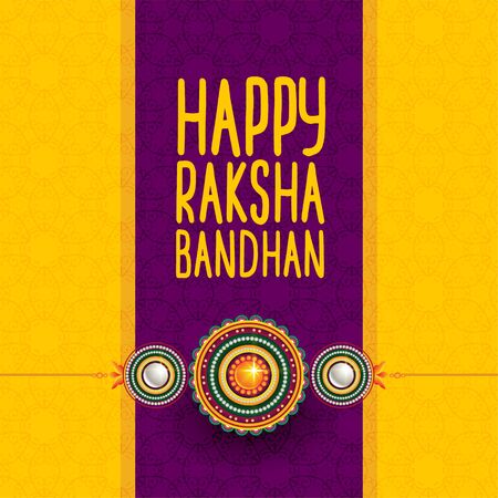 hindu festival of happy raksha bandhan greeting designのイラスト素材