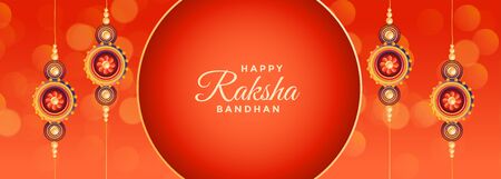 beautiful raksha bandhan indian festival bannerのイラスト素材