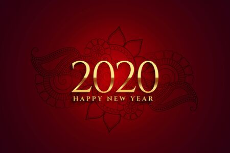 premium 2020 golden happy new year background