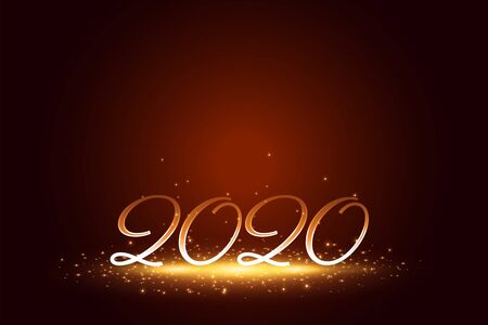 stylish 2020 happy new year sparkles background designのイラスト素材