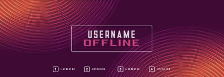 stylish glowing lines abstract banner design layoutのイラスト素材