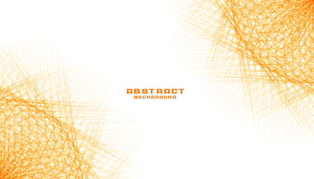 abstract orange fractal lines mesh background designのイラスト素材