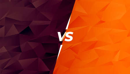 comparison or battle versus screen in low poly styleのイラスト素材