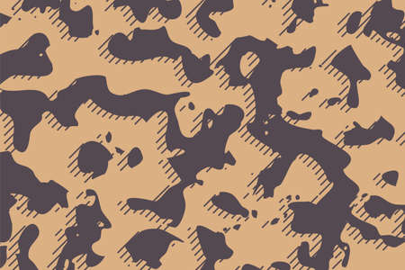 camouflage army fabric texture in brown shades backgroundのイラスト素材