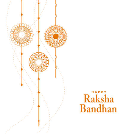 elegant raksha bandhan festival background with rakhiのイラスト素材