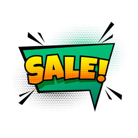 sale background in comic chat bubble styleのイラスト素材