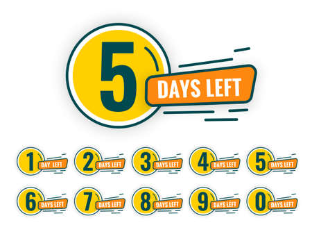 number of days left counter abstract designのイラスト素材