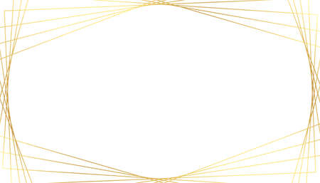 elegant golden geometric lines on white backgroundのイラスト素材