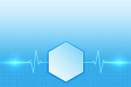 medical background with heartbeat line designのイラスト素材