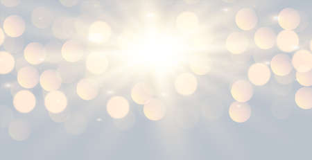 glowing white bokeh light effect background designのイラスト素材