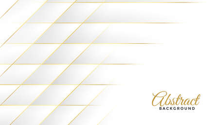 diamond shapes white and golden lines background designのイラスト素材
