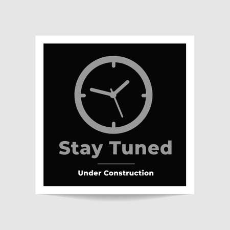 stay tuned under construction photo template design
