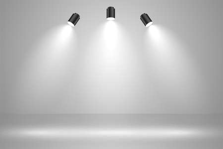 realistic studio lights empty background designのイラスト素材